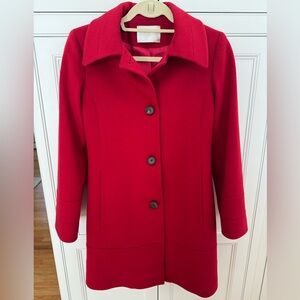 Fleurette Petite Red Wool Women's Coat